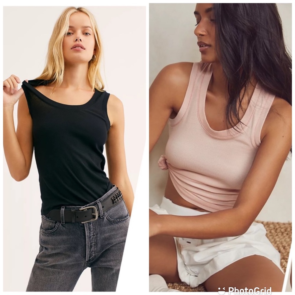 Intimately Free People U-neck Tank Top. Pink size large